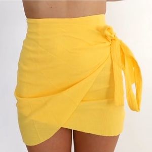 Keepsake Mini Skirt Yellow
